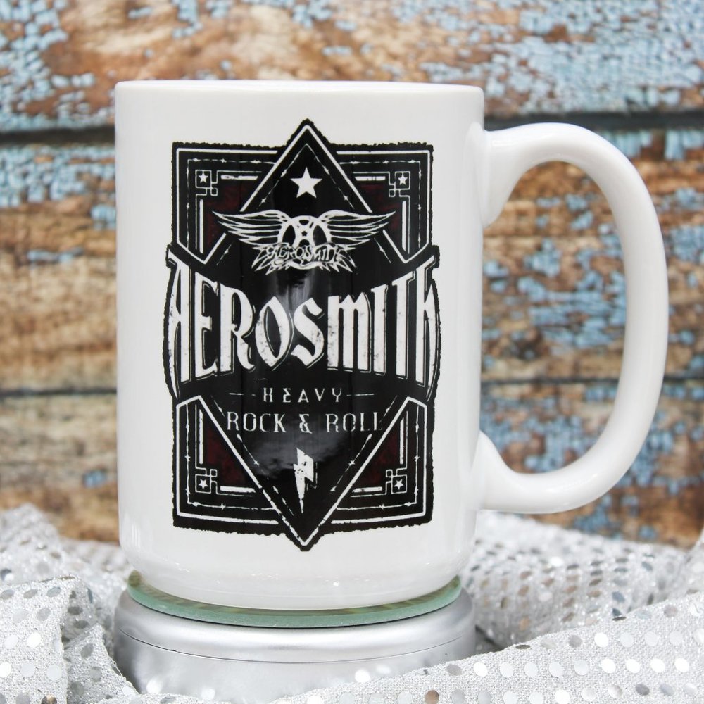 NEW Aerosmith Heavy Rock n Roll - 15oz Ceramic Coffee Mug RTS